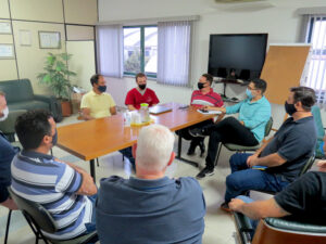 Vereadores foram recebidos na sede da concessionária do transporte coletivo urbano