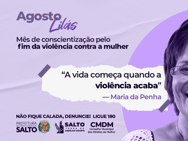 Agosto é mês de conscientização sobre a violência contra a mulher